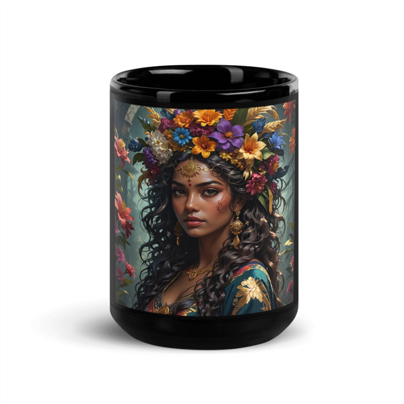 Large Flower Queen 15oz Mug - Amira