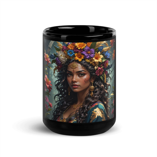 Large Flower Queen 15oz Mug - Amira