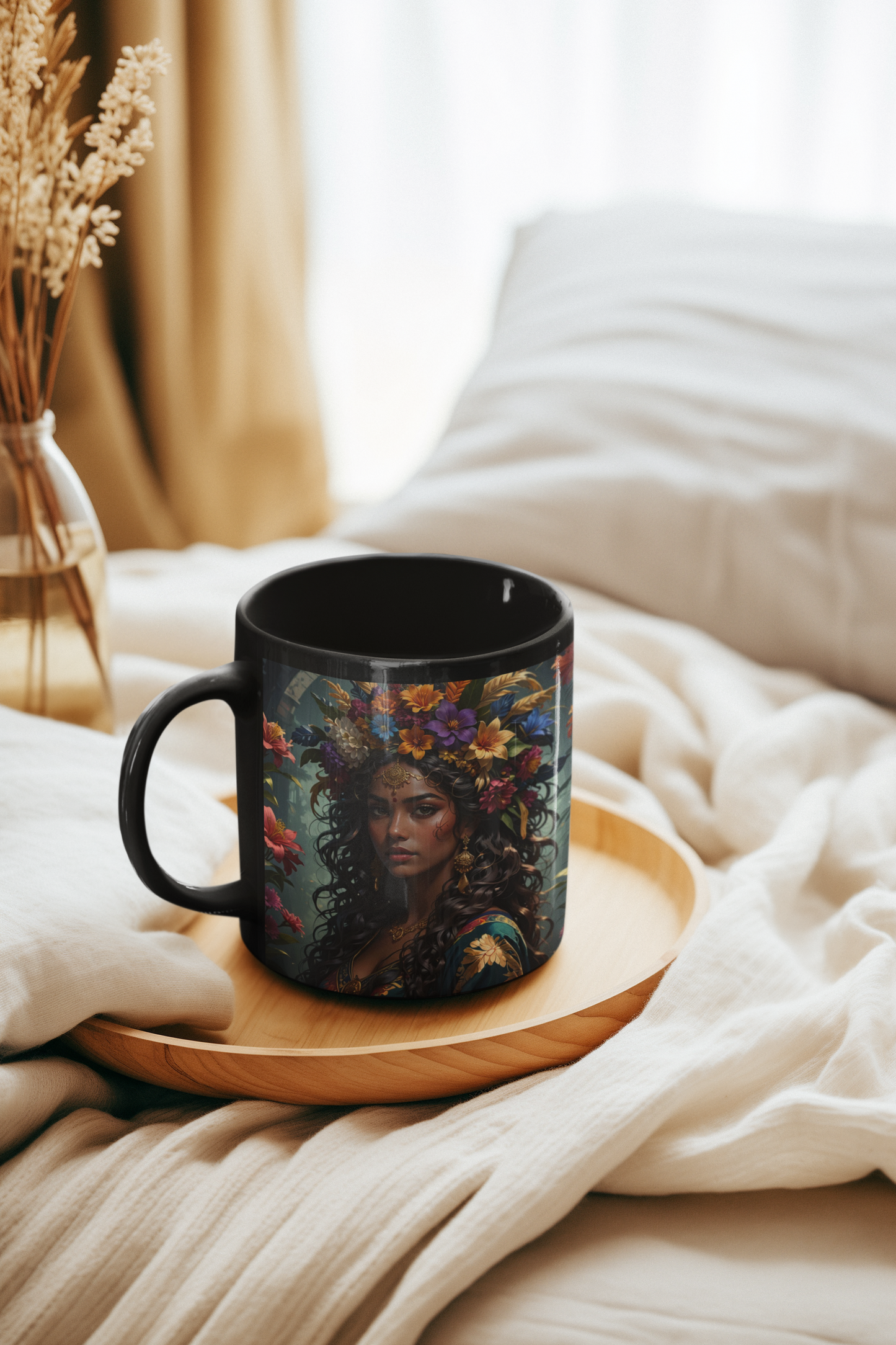 Large Flower Queen 15oz Mug - Amira