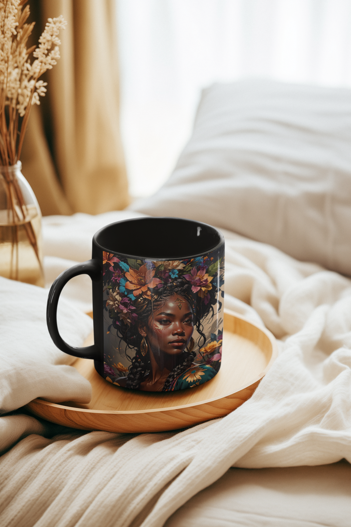 Large Flower Queen 15oz Mug - Kamili