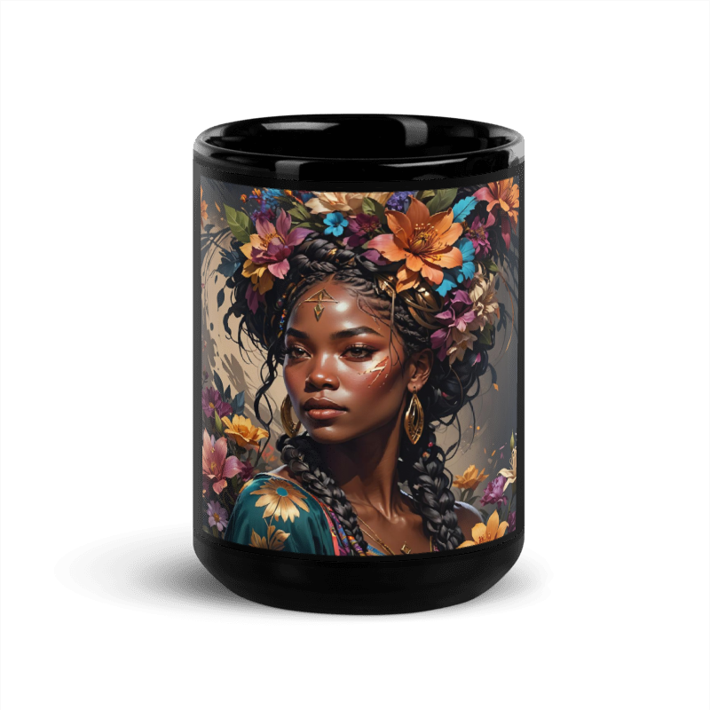 Large Flower Queen 15oz Mug - Kamili